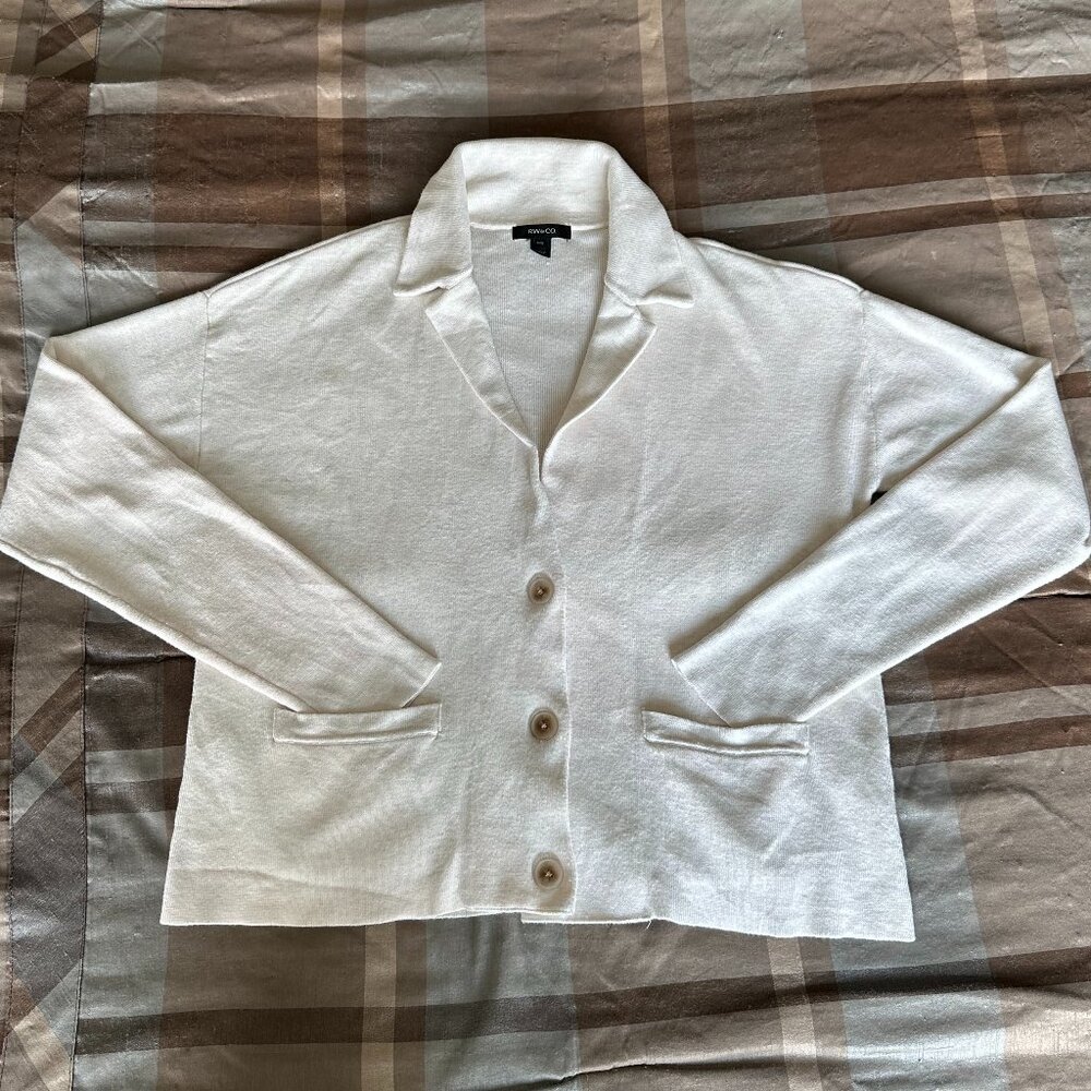 RW&Co. Button Down cardigan with collar